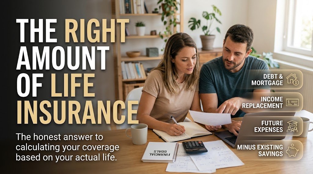 Illustration showing a family protected by a life insurance safety net, representing smart coverage planning